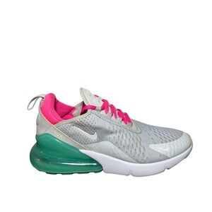 Nike Women's Air Max 270 in Gray and Pink with Green Sole
